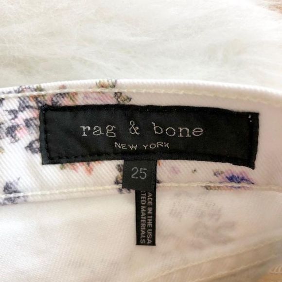 Rag & Bone micro floral wide leg high rise boyfriend Jeans size 25 new - Picture 6 of 7